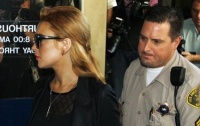 Lindsay Lohan cuando llegaba a su juicio el viernes pasado
